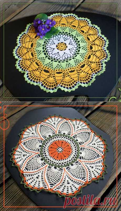 Еще две салфеточки и схемы вязания к ним | Уютный домик