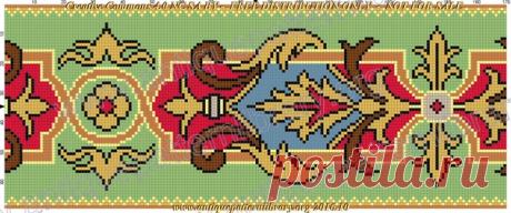 Chair seat needlepoint pattern Gothic Flair