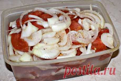 Простая и вкусная закуска из помидор