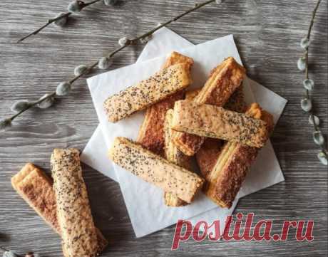 ​Песочно-слоёное печенье с маком и корицей