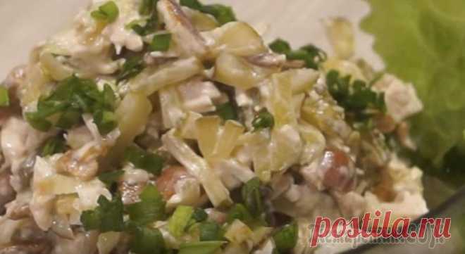 Вкуснейший салат с грибами. Обалденный вкус, рекомендую!