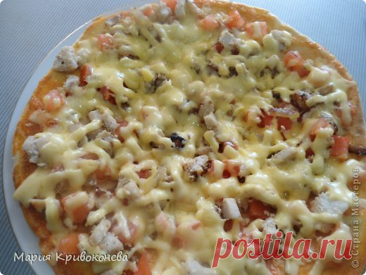 Пицца-без выпекания в духовке, очень много выходит