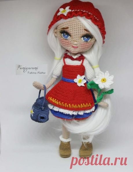 Вязаная кукла красная шапочка крючком с пошаговым описанием МК Вязаная кукла красная шапочка крючком с пошаговым описанием МК от автора перевода Галины Хабалкиной. Здесь Вас ждет 41 страница подробного описания