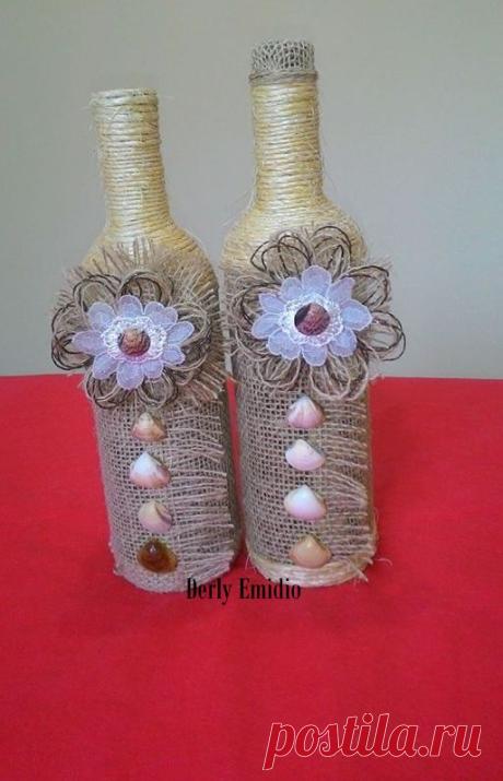 Derly Emidio!!! Garrafas decoradas !!!