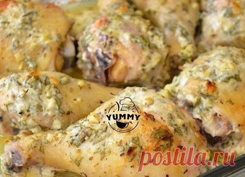 КУРИНЫЕ ГОЛЕНИ В СМЕТАННОМ МАРИНАДЕ 
Вкусно как у бабули