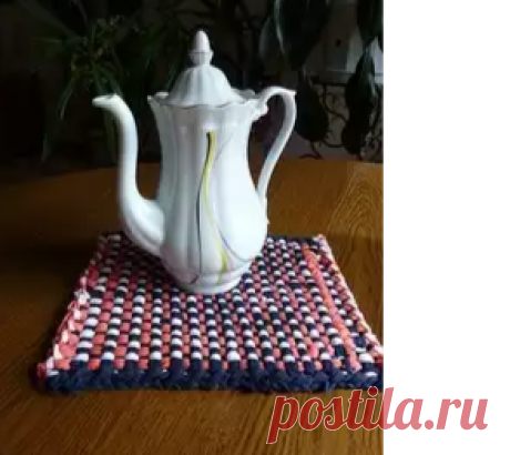 Коврик. Плетение на раме с гвоздиками | УТИЛИТАРНОЕ РУКОДЕЛИЕ