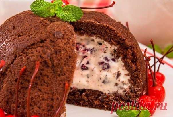 Торт «Цукотто» 
Торт получился очень-очень вкусный. Шоколадный корж, великолепная, нежная начинка с очень богатым вкусом.Крем получается нежный, но при этом хорошо держит форму.Конечно, вместо миндаля можно использо…