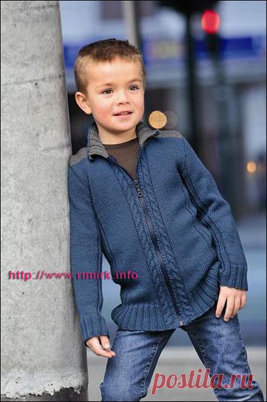 Классический жакет на молнии для мальчика
