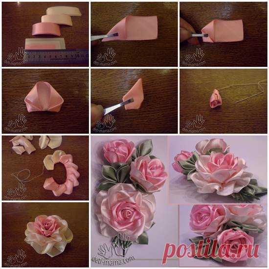 DIY Beautiful Satin Ribbon Rosette