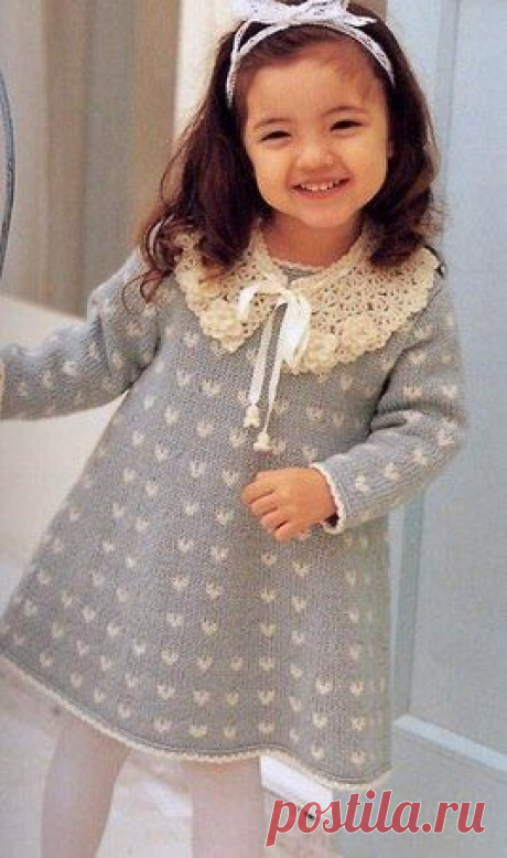 &gt;Воротничок для девочки крючком