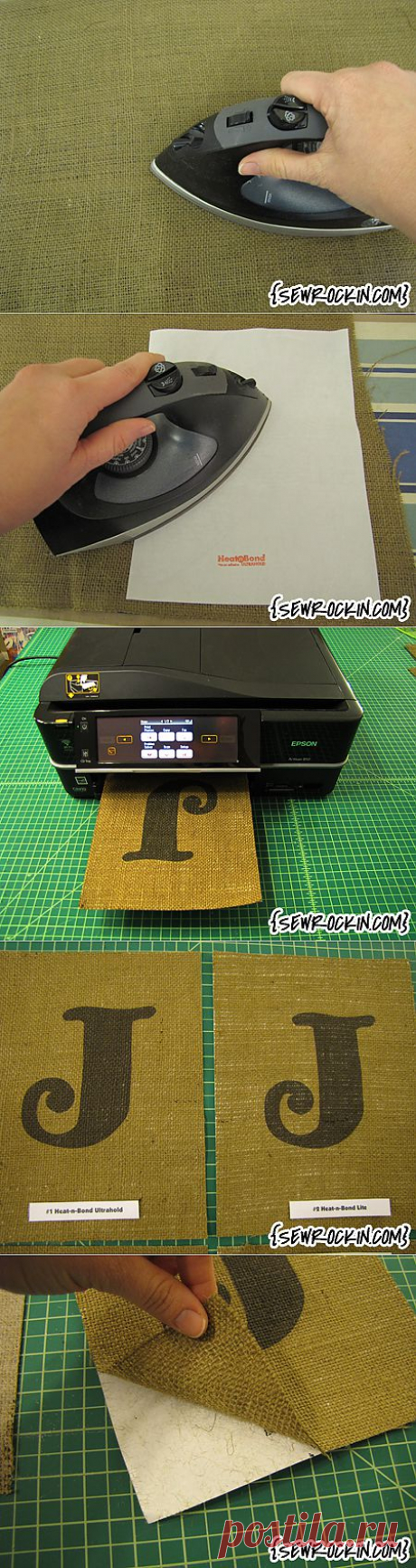 HOW TO PRINT ON BURLAP &amp;raquo;  Sew Rockin&amp;#039;