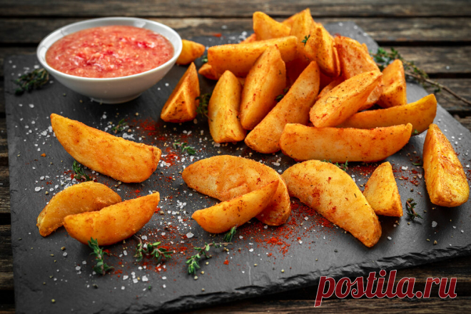 Рецепт хрустящего картофеля дольками🥔🥔🥔 | Еда от ШефМаркет | Яндекс Дзен
