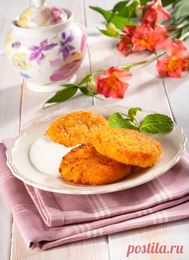 Нежные морковные котлеты с сыром