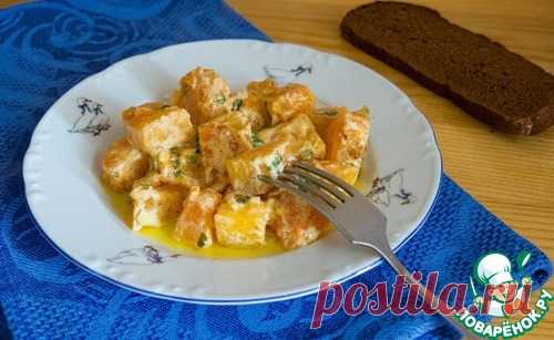 Тыква в сметанно-чесночном соусе - кулинарный рецепт