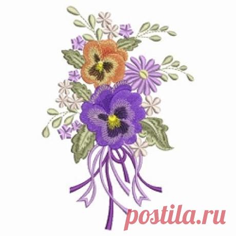 Pansy Delight Set, 10 Designs - 5x7 | Borders | Machine Embroidery Designs | SWAKembroidery.com