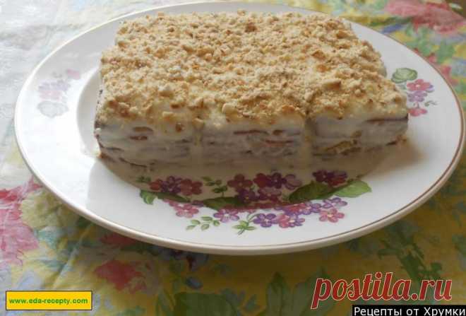 Торт из печенья и творога без выпечки Необыкновенно вкусный творожный тортик для всей семьи!