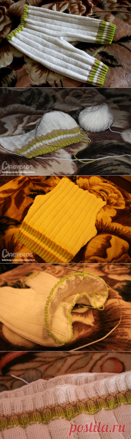 Штанишки для малыша или малышки. автор МК: Валерия