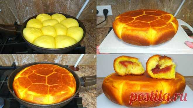 Булочки с начинкой на сковороде! Вы будете в восторге! Пышные как ПУХ!
Сегодня, по вашей просьбе, будем готовить сладкие булочки с начинкой на сковороде. Эти булочки по этому рецепту получаются мягкими, пышными и очень вкусными. Несмотря на то, что они готовятся на сковороде, результат не отличается от булочек, приготовленных в духовке. 

Ингредиенты:
 Мука - 400 г
 Яблочное повидло - 11 ч л (начинка может быть любая)
 Дрожжи - 20 г 
 Яичный желток - 1 шт
 Растительное мас...