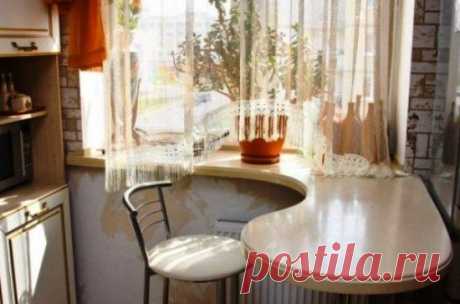 Совмещение столешницы с подоконником — Роскошь и уют