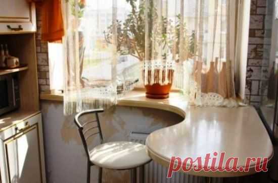 Совмещение столешницы с подоконником — Роскошь и уют