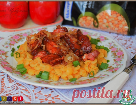Гороховая каша с луком и шкварками – кулинарный рецепт