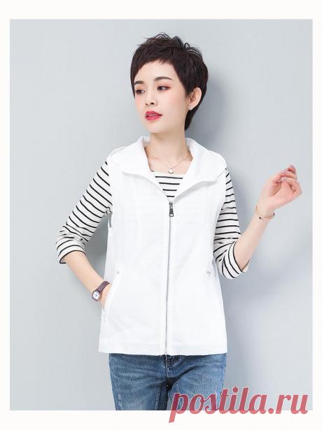 Весенняя женская жилетка с капюшоном на подкладке 90 кг, повседневные куртки оверсайз без рукавов, легкие куртки для мам карамельных цветов, 2023 - купить по выгодной цене | AliExpress