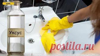 Он залил в туалетный бачок уксус. Только посмотрите, что произошло