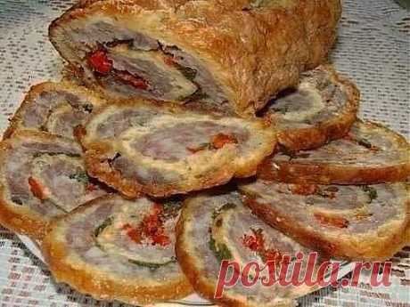 шеф-повар Одноклассники: Рулет из сыра с мясным фаршем