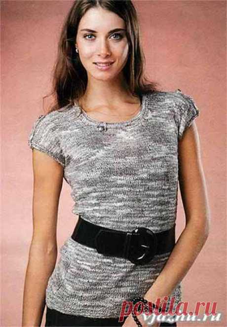 Женский топ из меланжевой пряжи