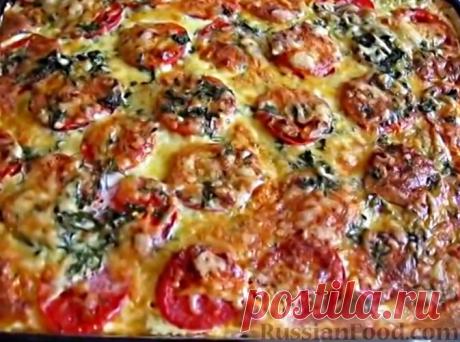 Рецепт: Запеканка из кабачков, с фаршем и помидорами на RussianFood.com
