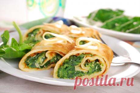 Блины с овощной начинкой , Зерновые культуры, Русская кухня, Выпечка