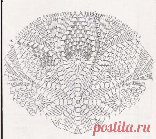 Салфетка с виноградом крючком