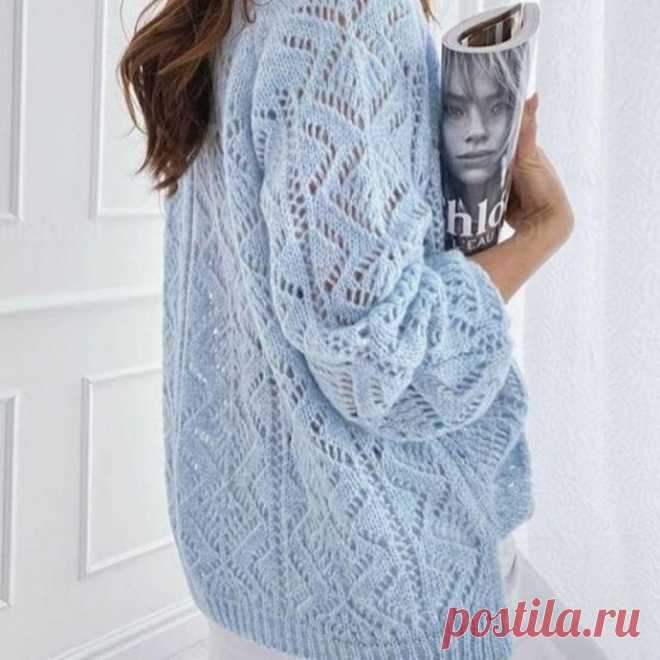 Красивый ажурный узор для кофточек и кардиганов