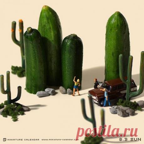 Крошечный мир японского художника из подручных предметов - Путешествуем вместе