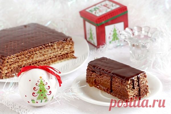Вафельный торт с шоколадным кремом