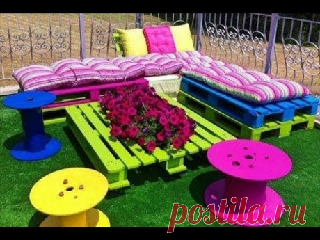 Мебель из поддонов / DIY Wood Pallet Furniture - YouTube