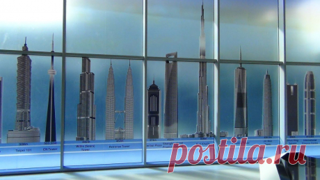 И такая панорама – сравнение Бурдж Халифа с самыми высокими сооружениями планеты Земля