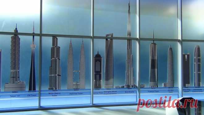И такая панорама – сравнение Бурдж Халифа с самыми высокими сооружениями планеты Земля
