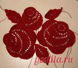 ВЯЗАНЫЕ РОЗОЧКИ И КОМПОЗИЦИИ ИЗ НИХ...