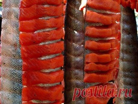 Юкола, из красной рыбы. Вяленая рыба! Jukola, of the red fish. Dried fish!