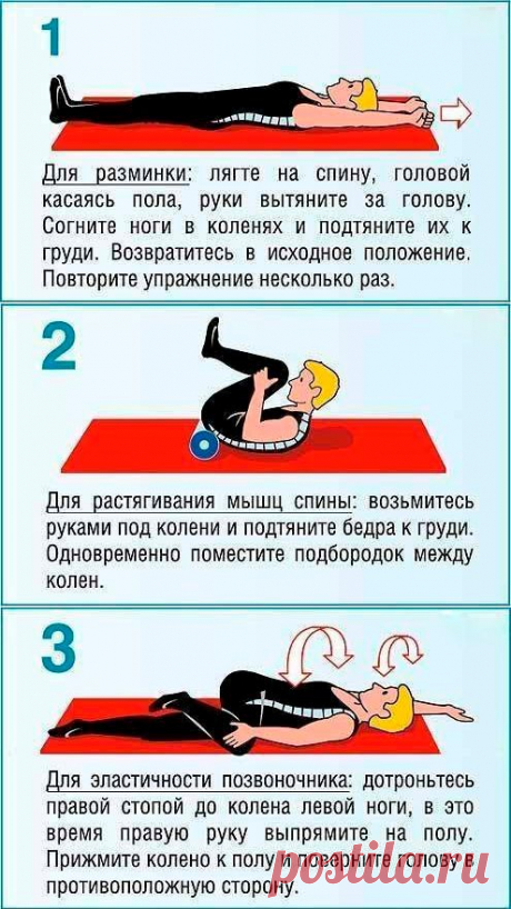 Простой комплекс упражнений для больной спины