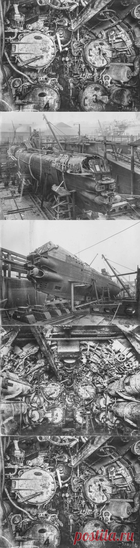 Внутри немецкой подводной лодки времен Первой мировой войны • НОВОСТИ В ФОТОГРАФИЯХ