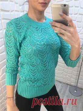 Кофточка спицами красивым узором. Схема