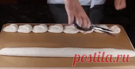 Разделка теста под булочки