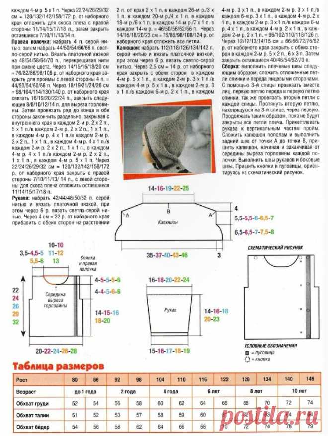 Пуловер с капюшоном, штанишки и пинетки для малыша вязаные спицами | Вязание спицами и крючком