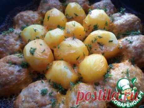Запеченные котлеты с картофелем - кулинарный рецепт
