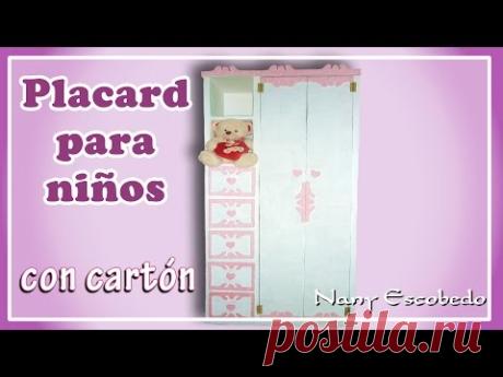 PLACARD PARA NIÑOS CON CARTÓN