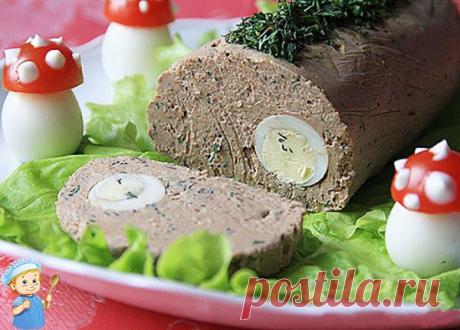 Паштет из куриной печени с перепелиными яйцами