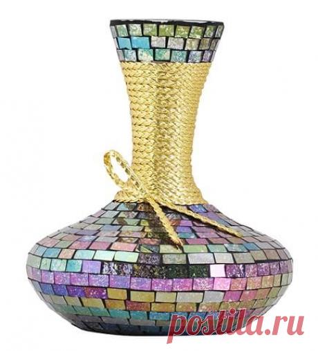 Декорирование вазы стеклянной мозаикой - Handmade-Paradise