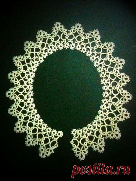 another tatting collar i made ^^ | Воротник